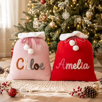 Personalized Christmas Keepsake Santa Sack for Kids with Custom Name