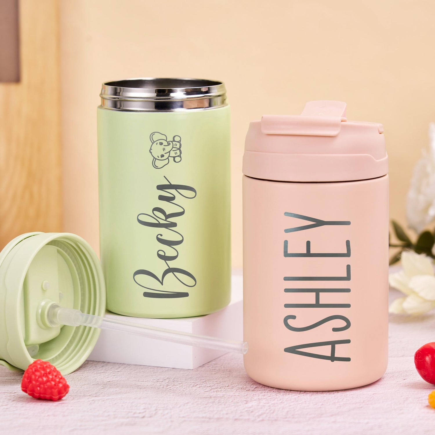 Personalized Kids Insulated Stainless Steel Water Bottle - Sokidsun
