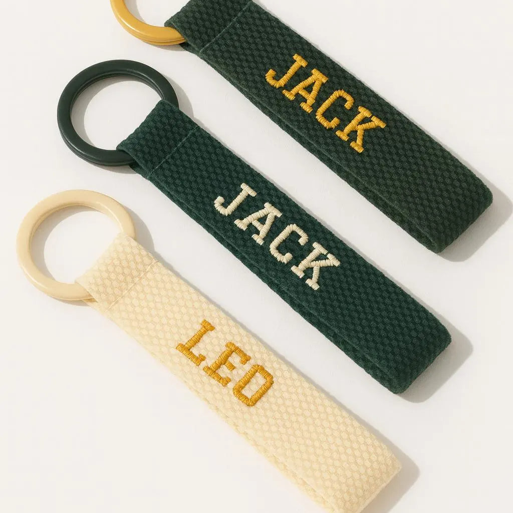 Personalized Embroidered Name Keychain