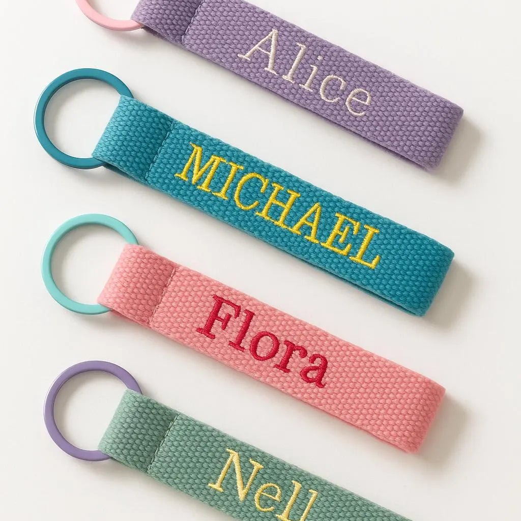 Personalized Embroidered Name Keychain