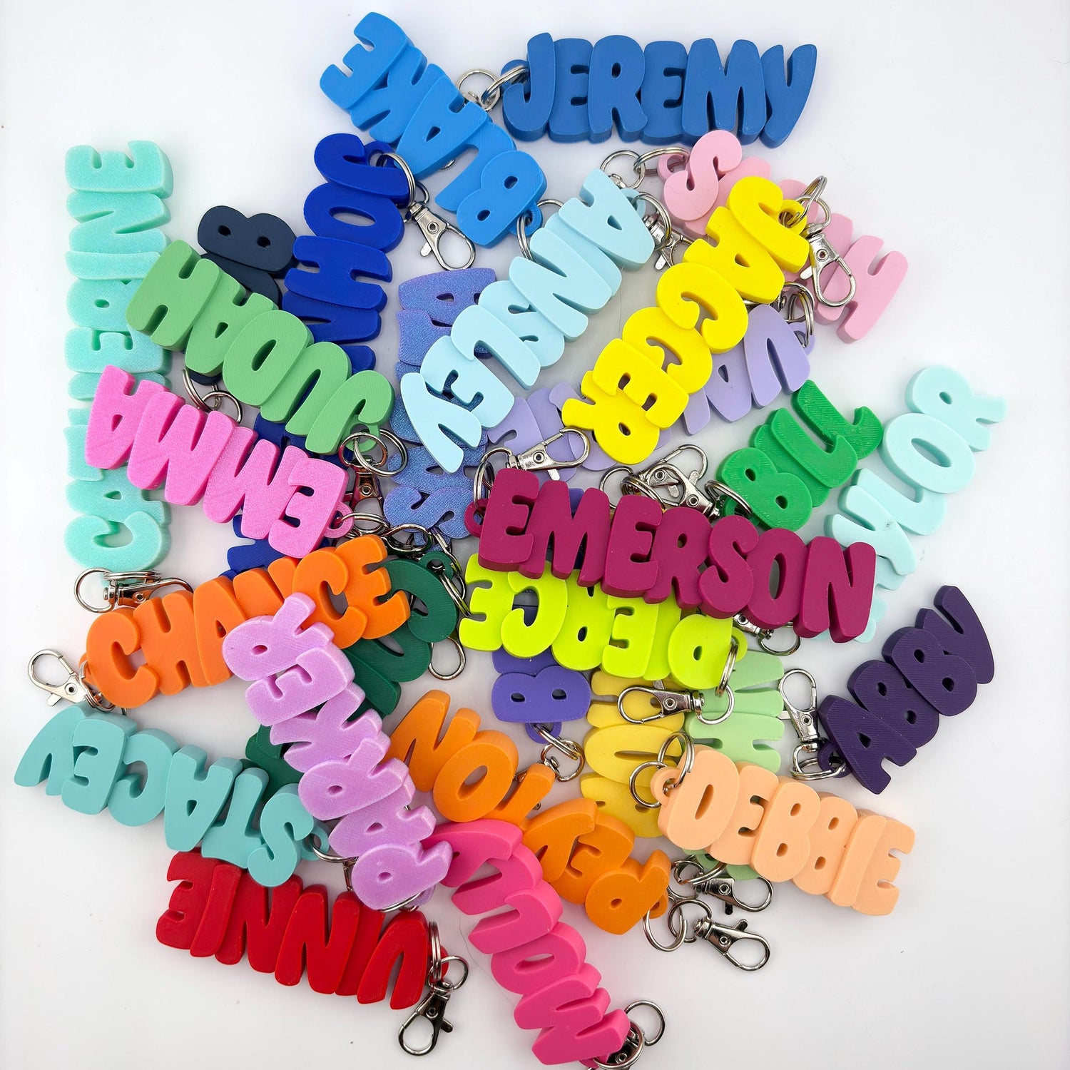 Personalized 3D Name Keychain with Letter Design - Sokidsun