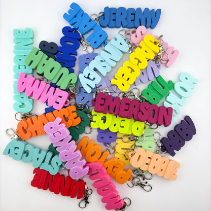 Personalized 3D Name Keychain with Letter Design - Sokidsun