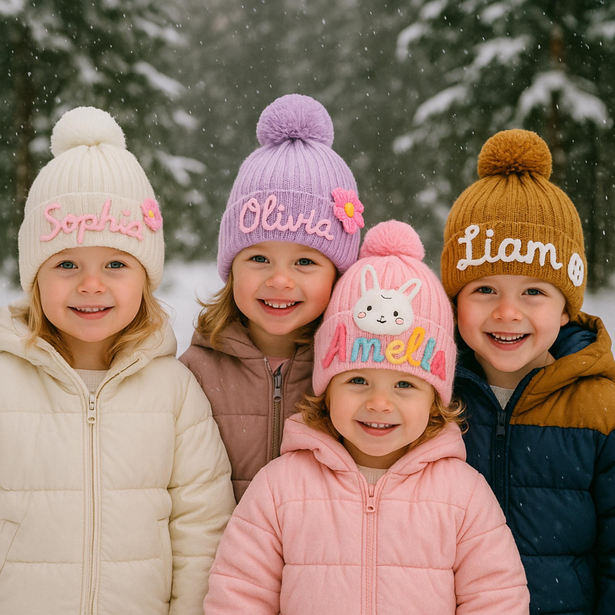 Personalized Kids Name Cozy Winter Hat - Sokidsun