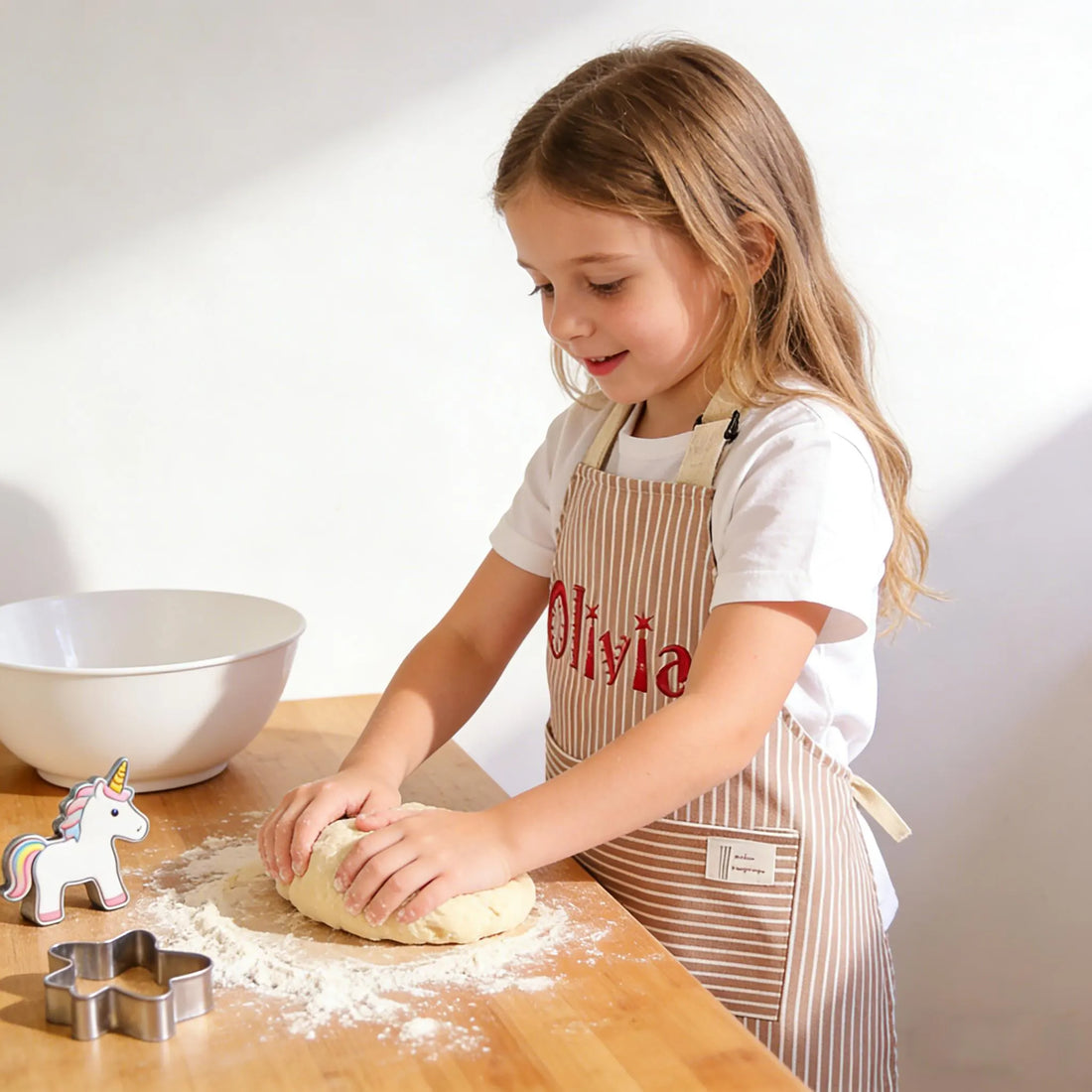 Personalized Striped Cooking Apron - Sokidsun