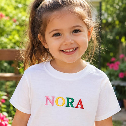 Personalized Embroidered Name T-shirt for Kids