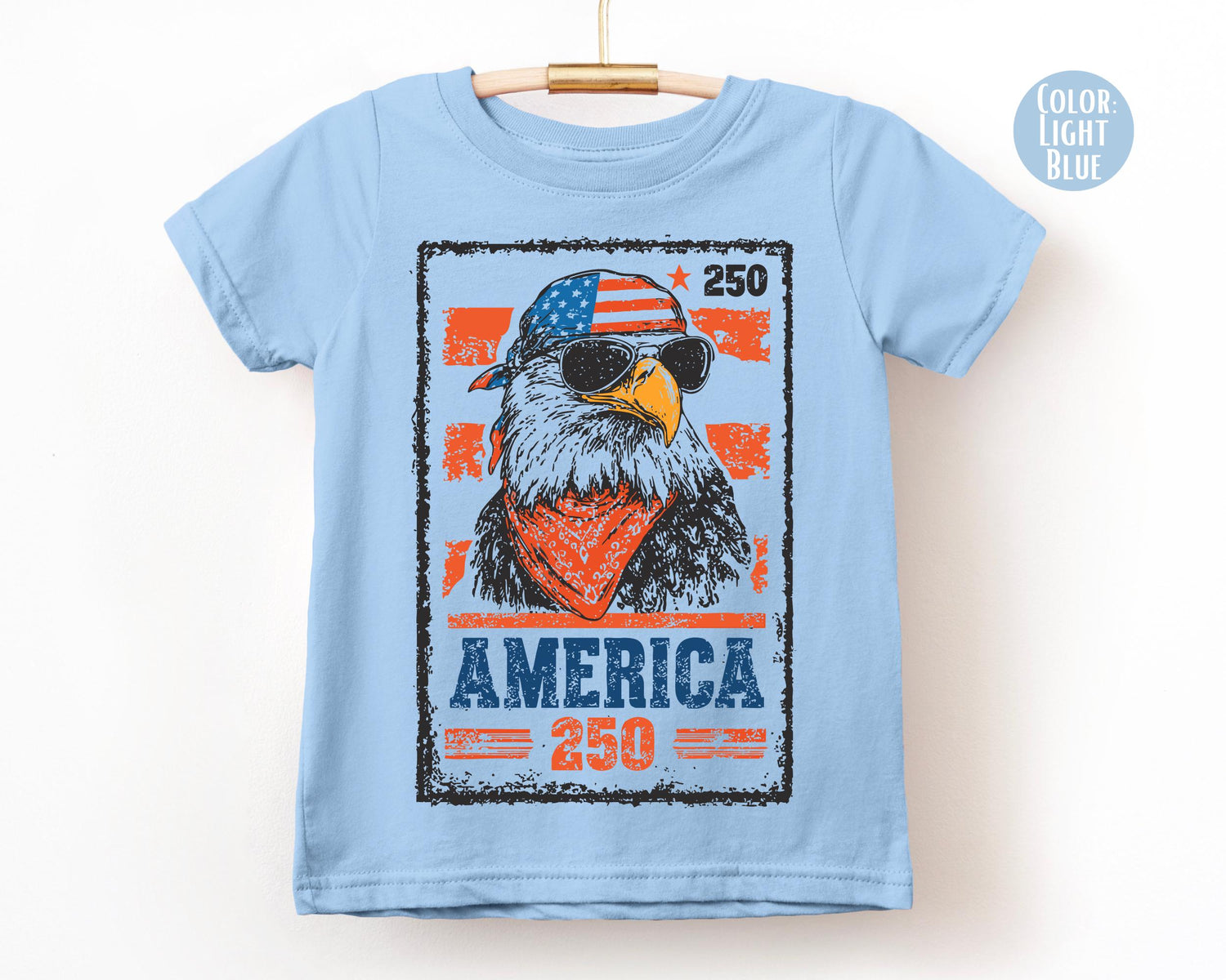 Patriotic American Eagle 4th of July T-Shirt for Kids