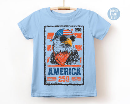 Patriotic American Eagle 4th of July T-Shirt for Kids