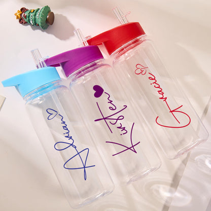Personalized Kids Name Straw Water Bottle - Sokidsun