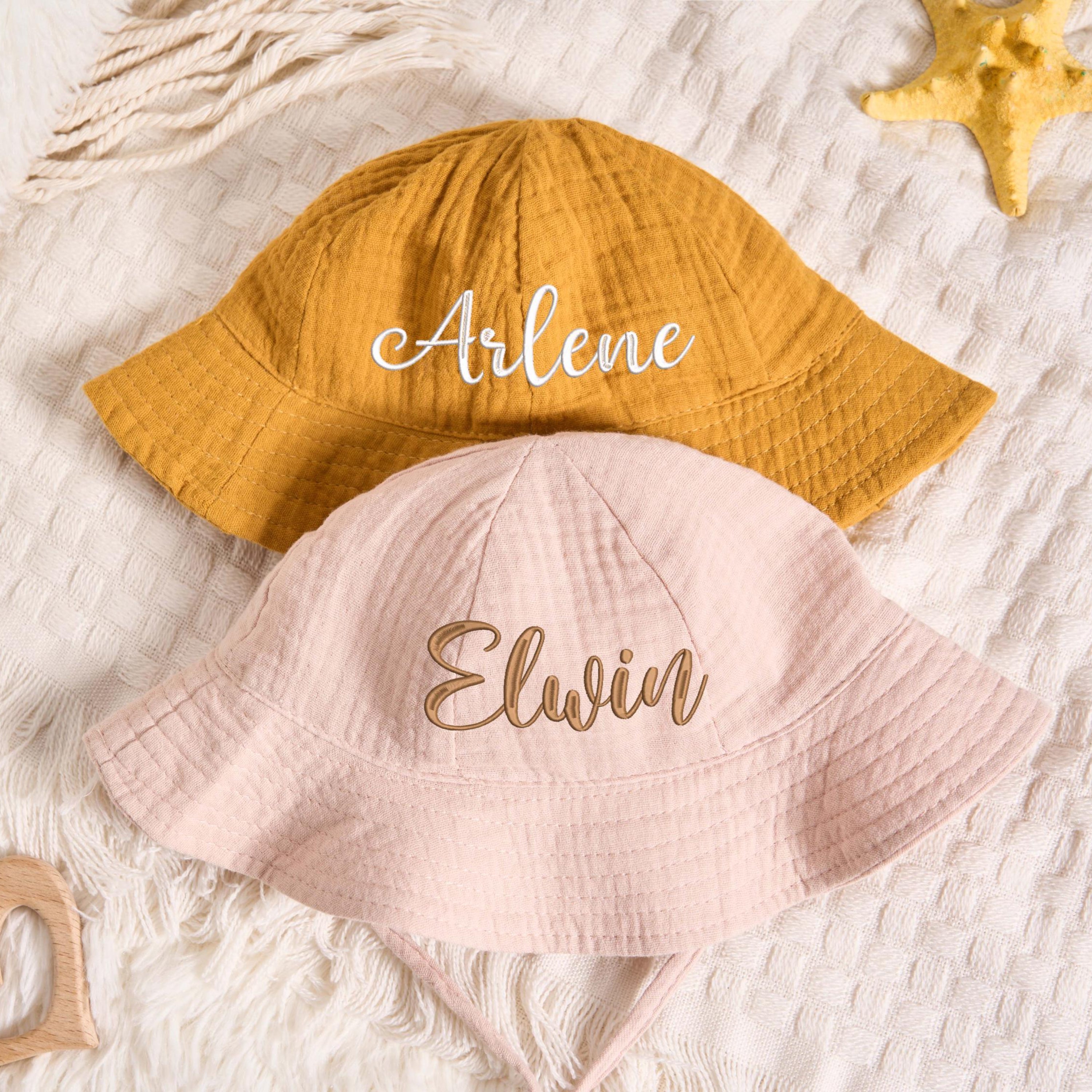 Personalized Kids Cotton Muslin Bucket Hat - Sokidsun