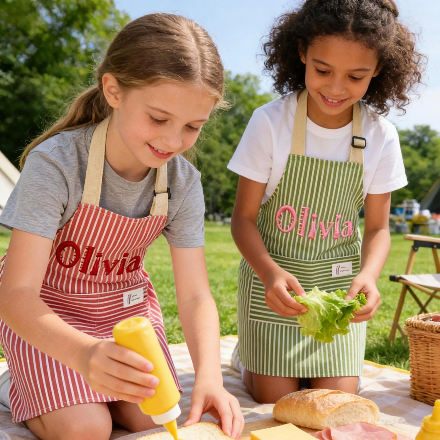 Personalized Striped Cooking Apron - Sokidsun