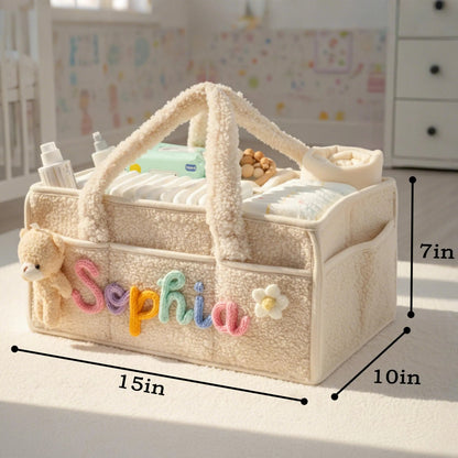 Personalized Plush Baby Storage Basket - Sokidsun