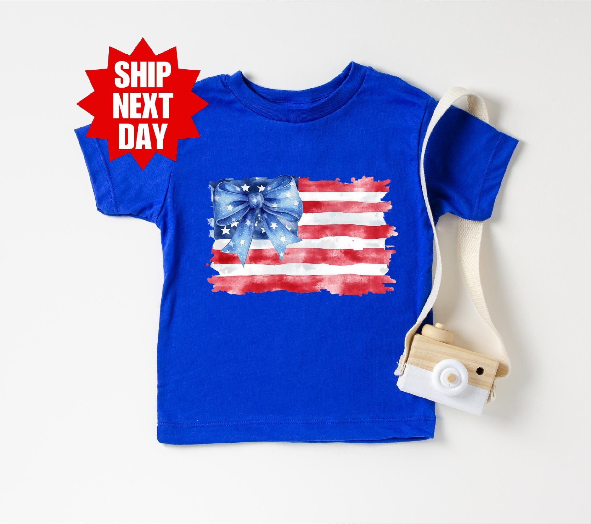Patriotic 4th of July American Flag Kids T-Shirt