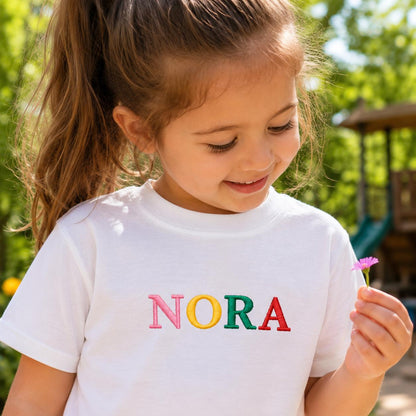 Personalized Embroidered Name T-shirt for Kids