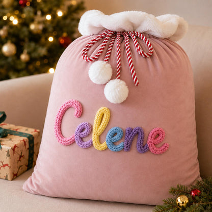 Personalized Christmas Keepsake Santa Sack for Kids with Custom Name