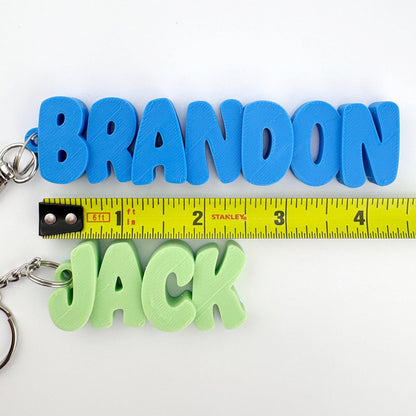 Personalized 3D Name Keychain with Letter Design - Sokidsun
