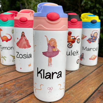 Personalized Kids Stainless Steel Cartoon Water Bottle - Sokidsun