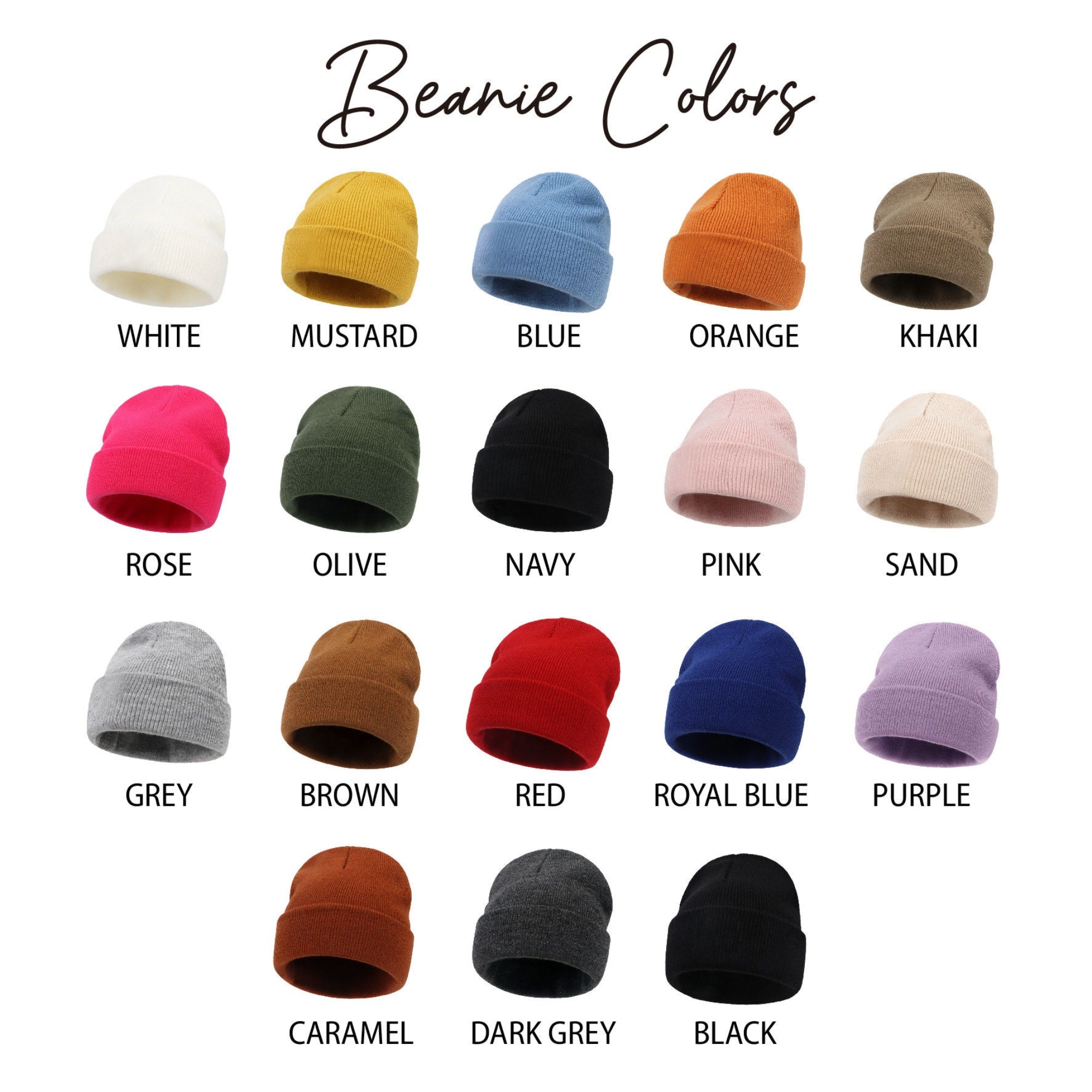 Personalized Embroidered Name Newborn Knit Beanie Hat