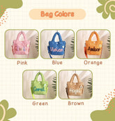 Personalized Kids Corduroy Crossbody Tote Bag - Sokidsun