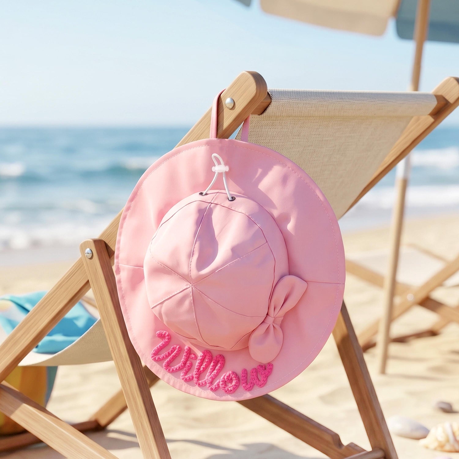 Personalized Girls Sun Hat with Custom Name