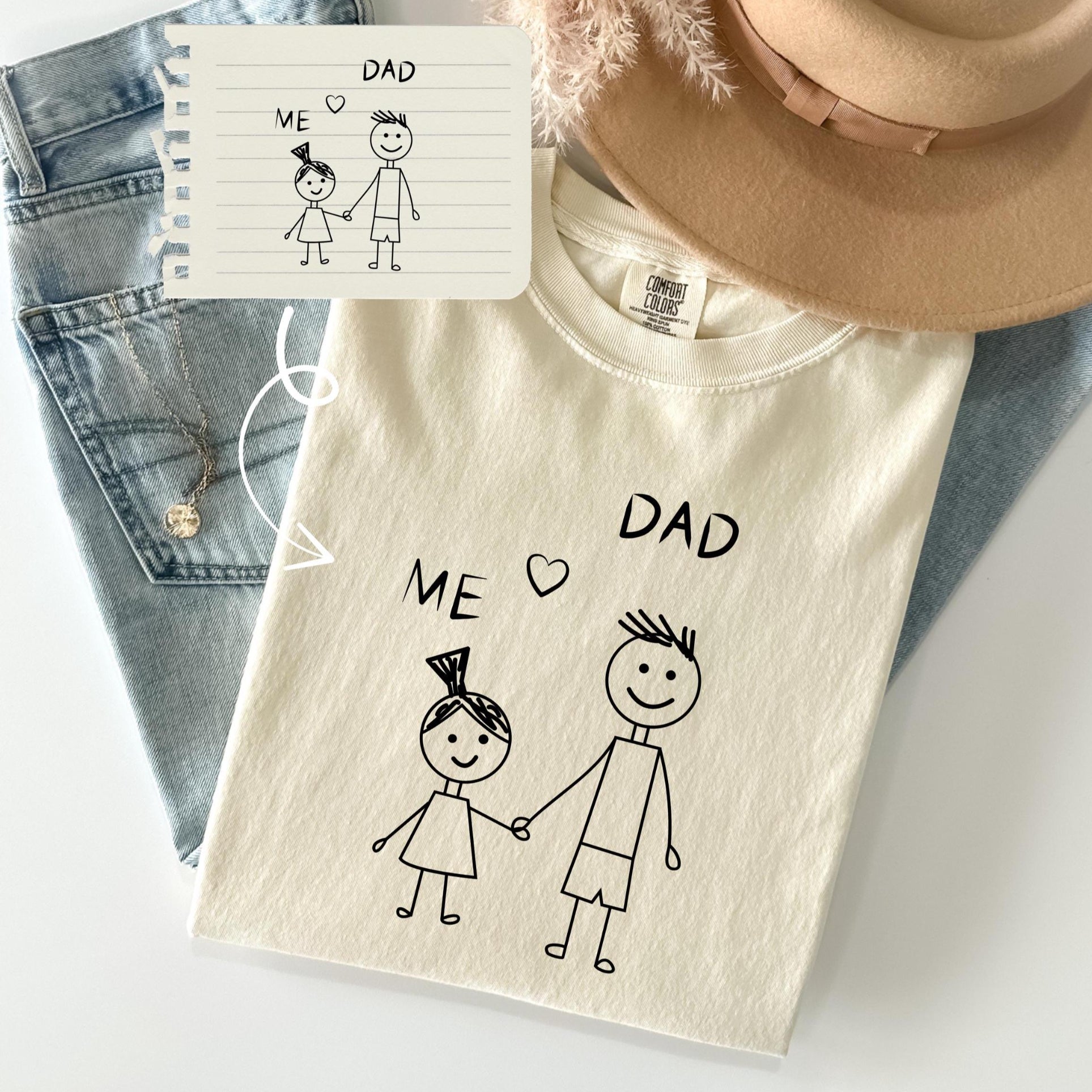 Personalized Kids Drawing Artwork Graphic T-shirt