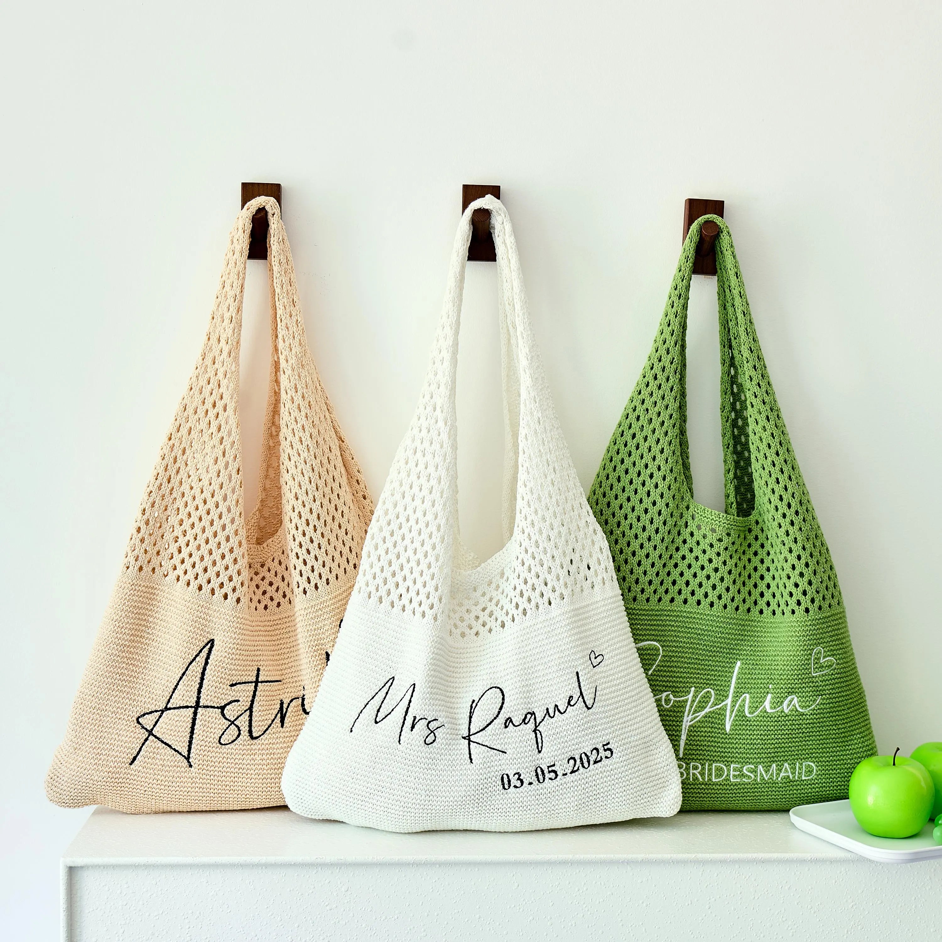 Personalized Knitted Shoulder Tote Bag - Sokidsun