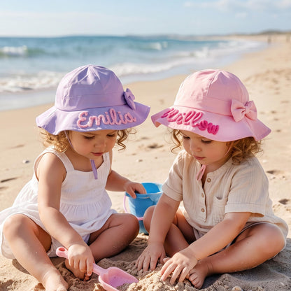 Personalized Girls Sun Hat with Custom Name