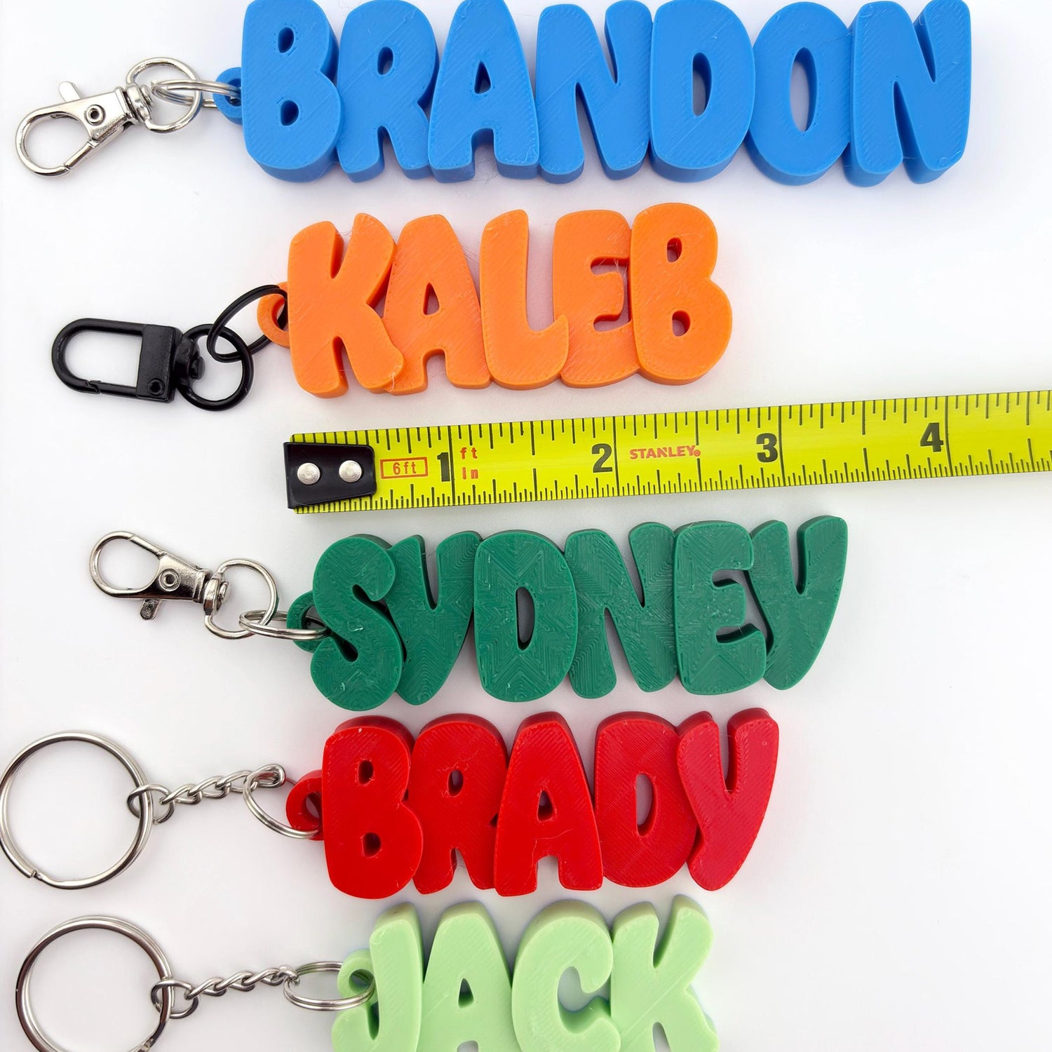 Personalized 3D Name Keychain with Letter Design - Sokidsun