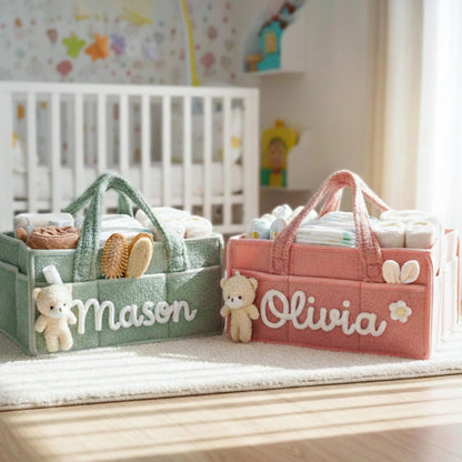 Personalized Plush Baby Storage Basket - Sokidsun