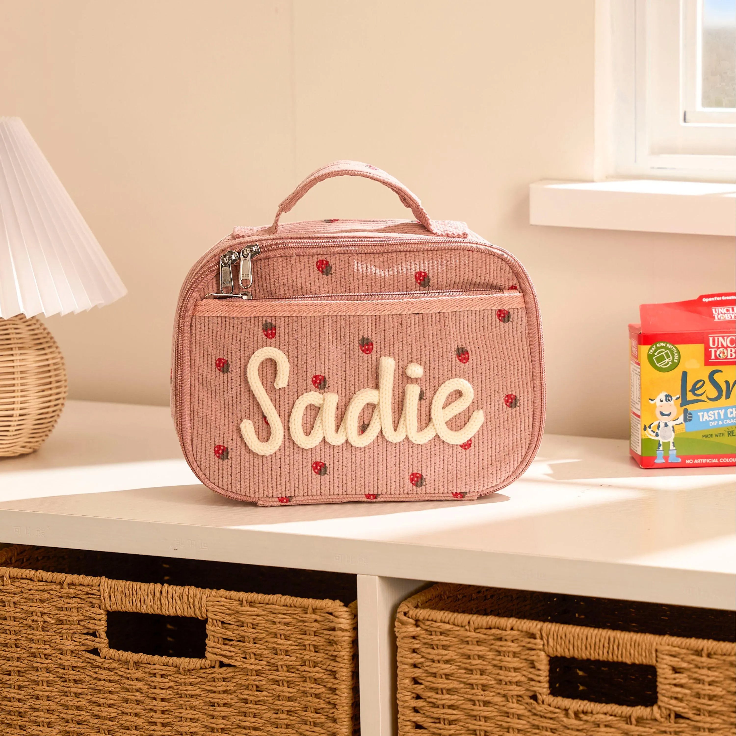 Personalized Kids Corduroy Lunch Bag - Sokidsun