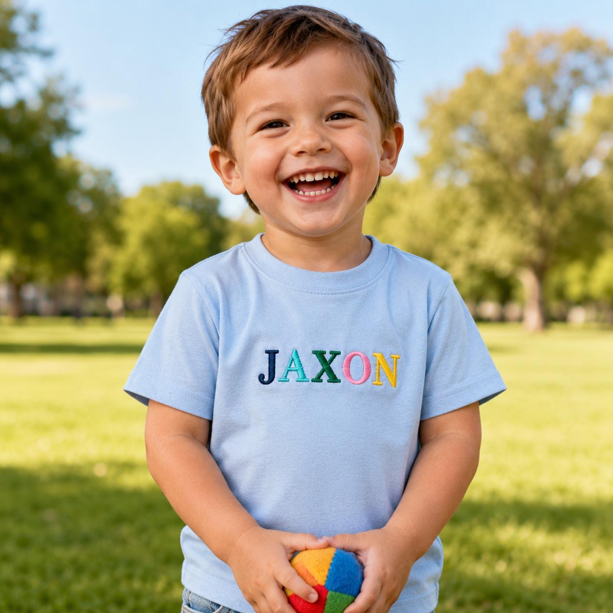 Personalized Embroidered Name T-shirt for Kids