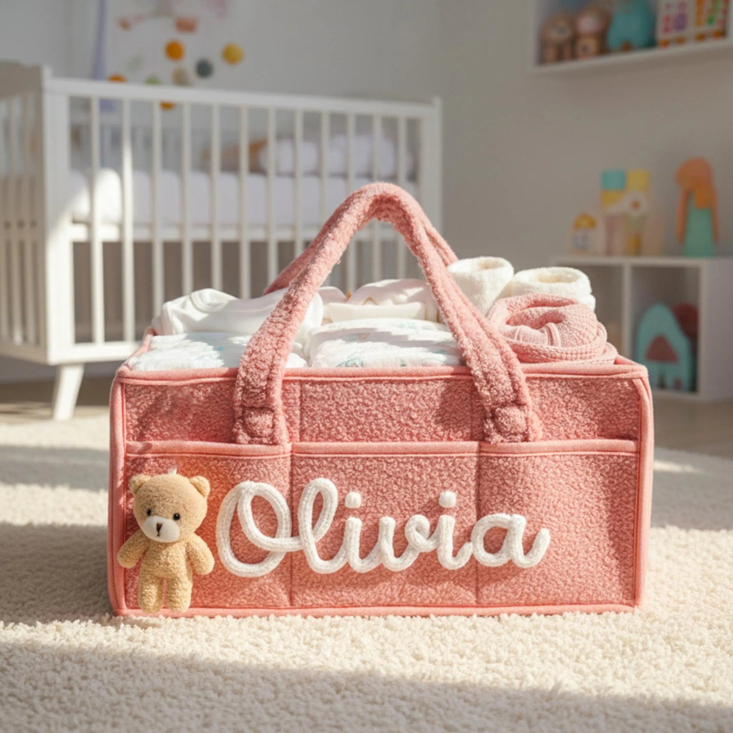 Personalized Plush Baby Storage Basket - Sokidsun