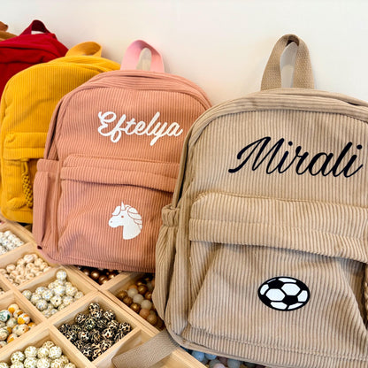 Personalized Kids Corduroy Backpack - Sokidsun