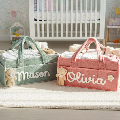 Personalized Plush Baby Storage Basket - Sokidsun