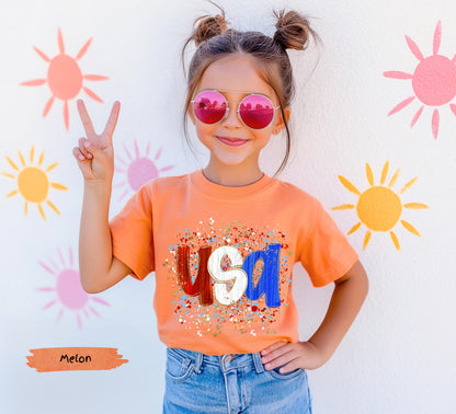 America 250th Anniversary Paint Splash Kids T-Shirt
