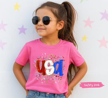 America 250th Anniversary Paint Splash Kids T-Shirt
