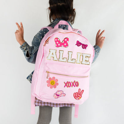 Personalized Kids Patches Nylon Backpack - Sokidsun