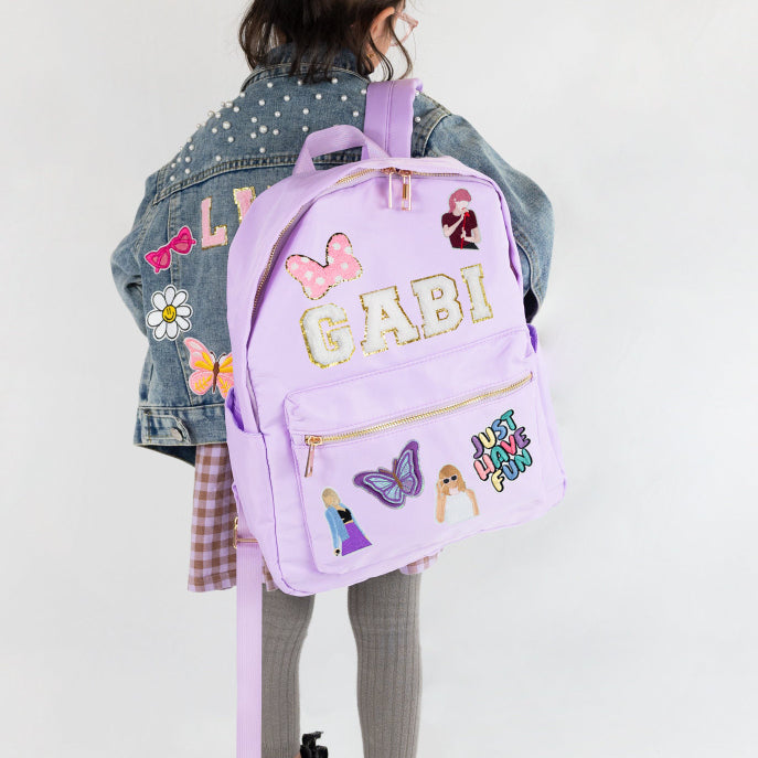 Personalized Kids Patches Nylon Backpack - Sokidsun