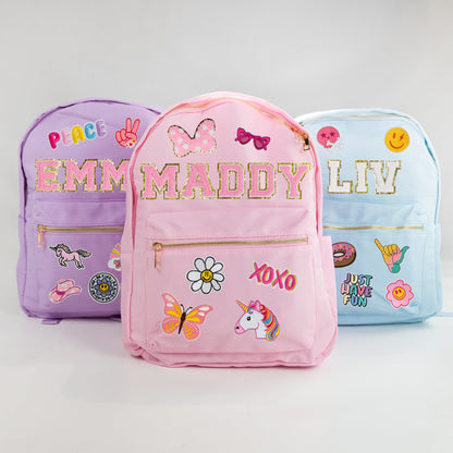 Personalized Kids Patches Nylon Backpack - Sokidsun