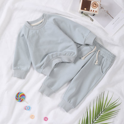 Personalized Toddler Solid Color Hoodie Jogger Set - Sokidsun