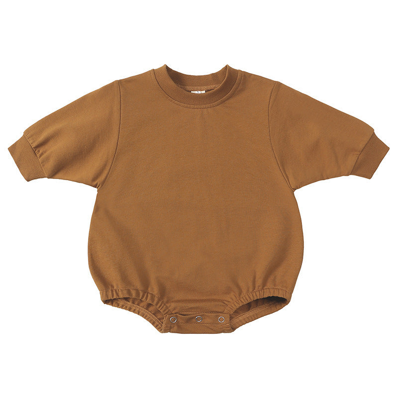 Personalized Baby Cotton Sweatshirt Romper - Sokidsun