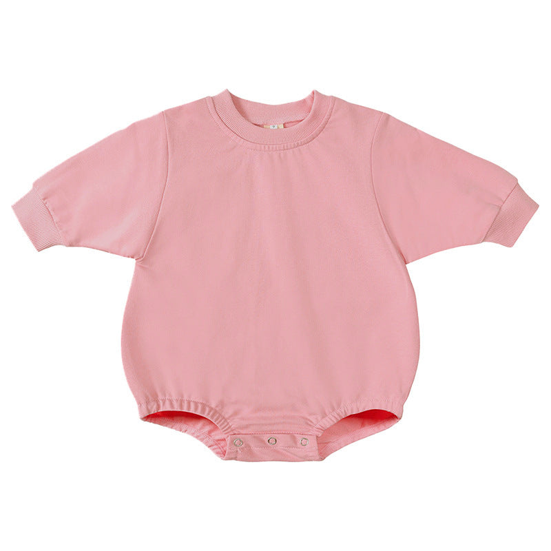 Personalized Baby Cotton Sweatshirt Romper - Sokidsun