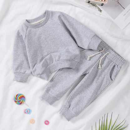 Personalized Toddler Solid Color Hoodie Jogger Set - Sokidsun