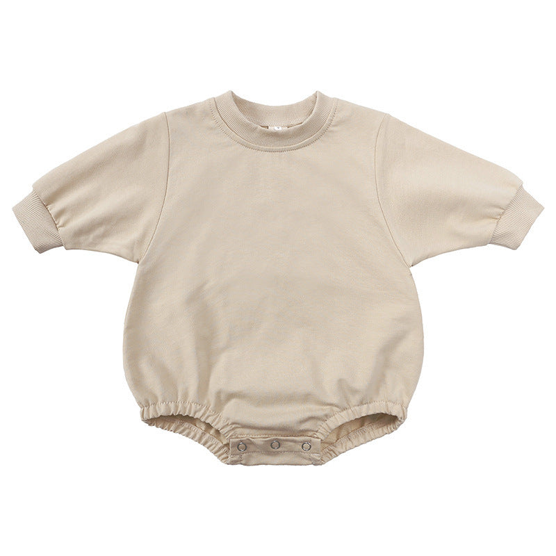 Personalized Baby Cotton Sweatshirt Romper - Sokidsun