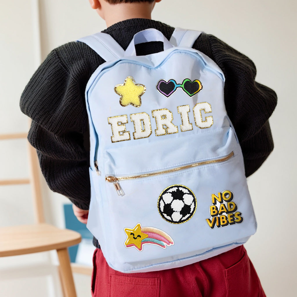 Personalized Kids Patches Nylon Backpack - Sokidsun