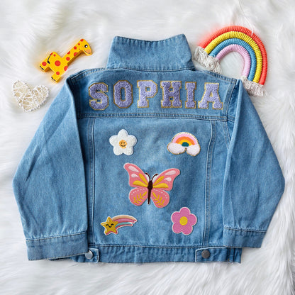 Personalized Patch Denim Jacket - Sokidsun