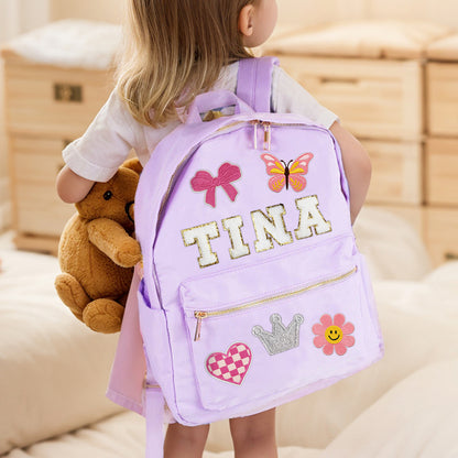 Personalized Kids Patches Nylon Backpack - Sokidsun