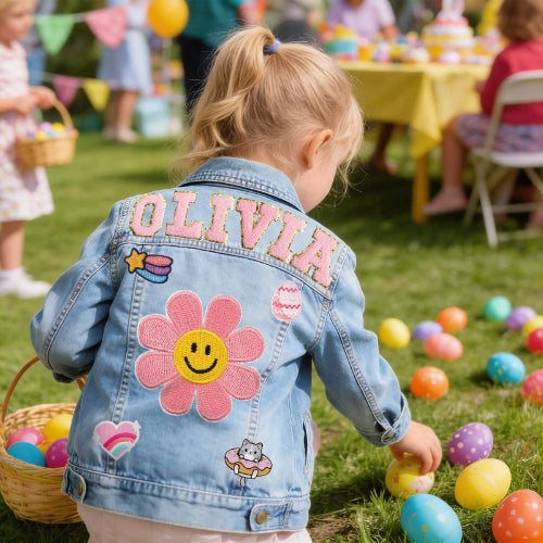 Personalized Kids Patch Denim Jacket - Sokidsun