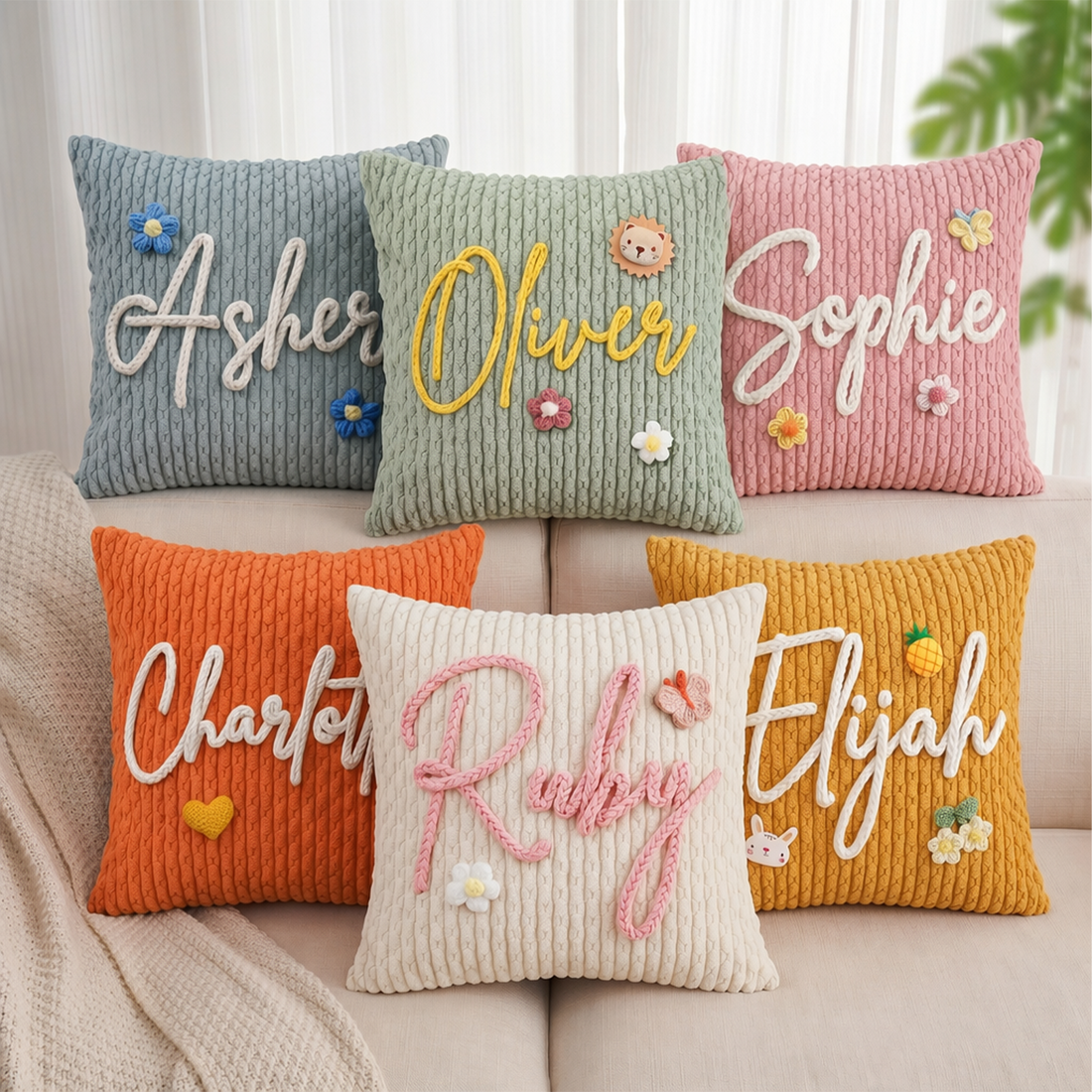 Personalized Kids Name Pillow Nursery Decor