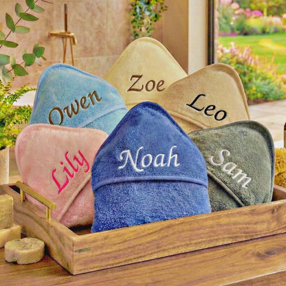 Personalized Kids Hooded Beach Towel Poncho - Sokidsun