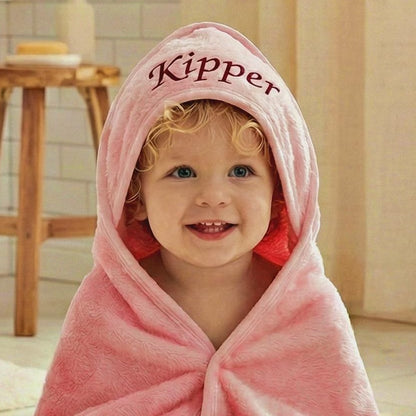 Personalized Kids Hooded Beach Towel Poncho - Sokidsun